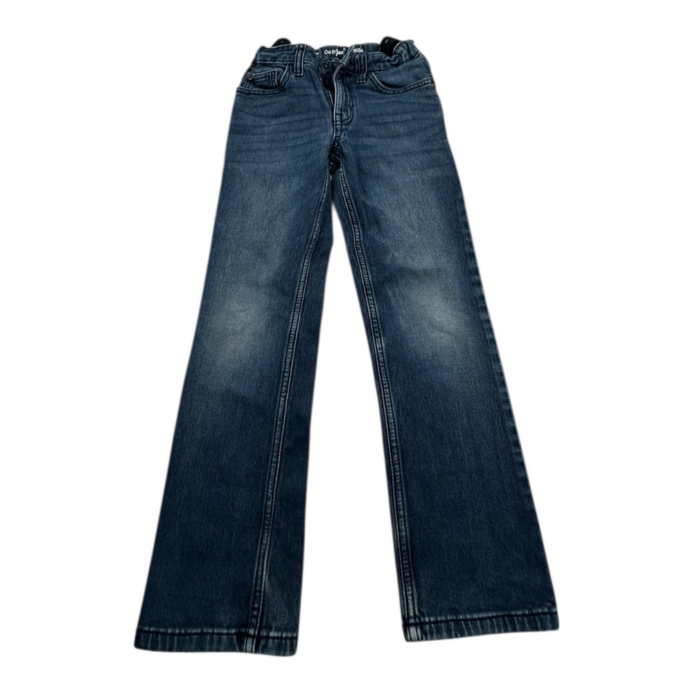 Cat Jack Kids Straight Leg Stretch Jeans Blue Size 8 Denim Elastic‎ Waist